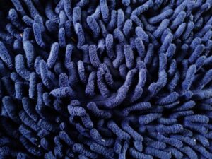 closeup of microfiber mop head used for dusting and cleaning home